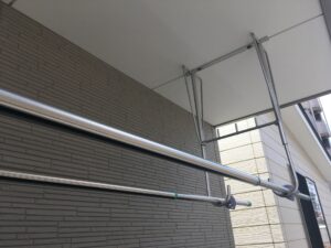 物干し竿の取り外し・切断手順